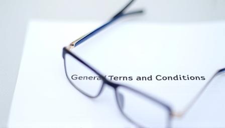 Dokument mit Lupe und Lupe auf Textabschnitten